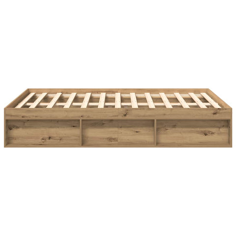 vidaXL Bed Frame without Mattress Artisan Oak 140x190cm Engineered Wood