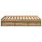 vidaXL Bed Frame without Mattress Artisan Oak 140x190cm Engineered Wood