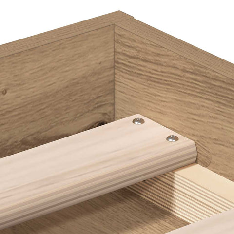 vidaXL Bed Frame without Mattress Artisan Oak 140x190cm Engineered Wood