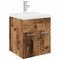 vidaXL Sink Cabinet with Built-in Basin and Faucet Old Wood