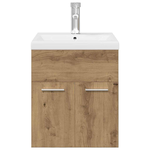 vidaXL Sink Cabinet with Built-in Basin and Faucet Artisan Oak