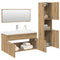 vidaXL 4 Piece Bathroom Furniture Set Artisan Oak Engineered Wood