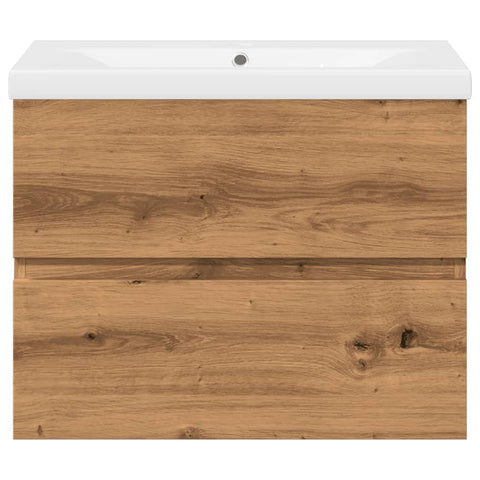 vidaXL Sink Cabinet with Built-in Basin Artisan Oak