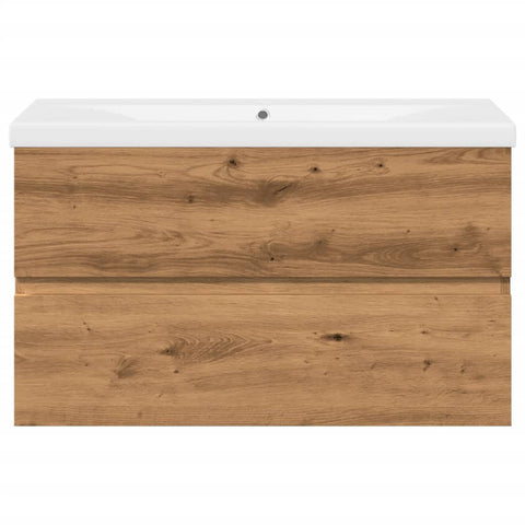 vidaXL Sink Cabinet with Built-in Basin Artisan Oak