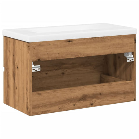 vidaXL Sink Cabinet with Built-in Basin Artisan Oak