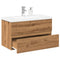 vidaXL Sink Cabinet with Built-in Basin Artisan Oak