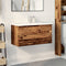 vidaXL Sink Cabinet with Built-in Basin Old Wood