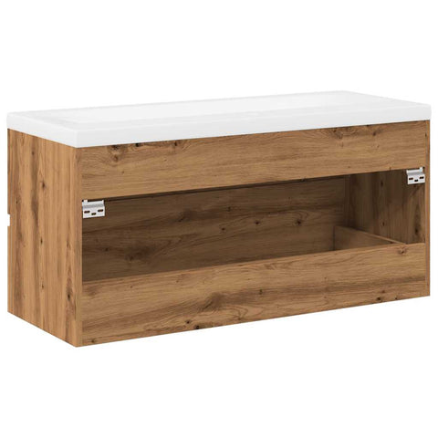 vidaXL Sink Cabinet with Built-in Basin Artisan Oak