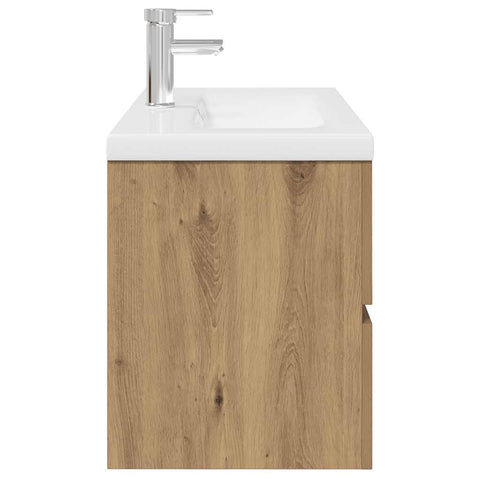 vidaXL Sink Cabinet with Built-in Basin and Faucet Artisan Oak