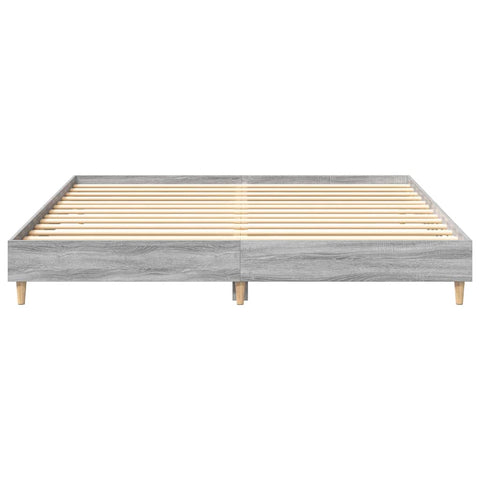 vidaXL Bed Frame without Mattress Grey Sonoma 180x200cm Engineered Wood