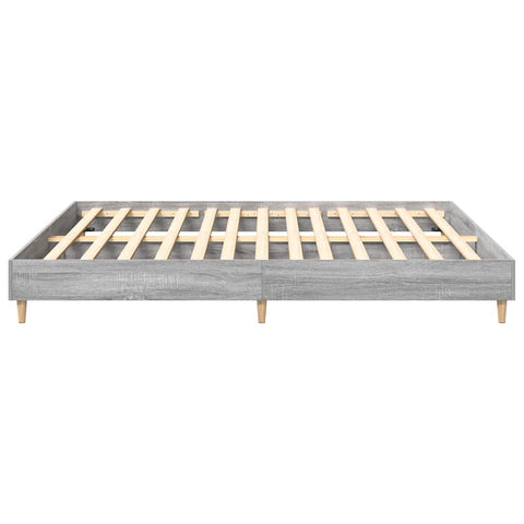 vidaXL Bed Frame without Mattress Grey Sonoma 180x200cm Engineered Wood