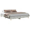 vidaXL Bed Frame without Mattress Concrete Grey 160x200cm Engineered Wood