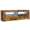 vidaXL Bedside Cabinets 2 pcs with LEDs Old Wood 60x35x40 cm