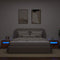 vidaXL Bedside Cabinets 2 pcs with LEDs Old Wood 60x35x40 cm