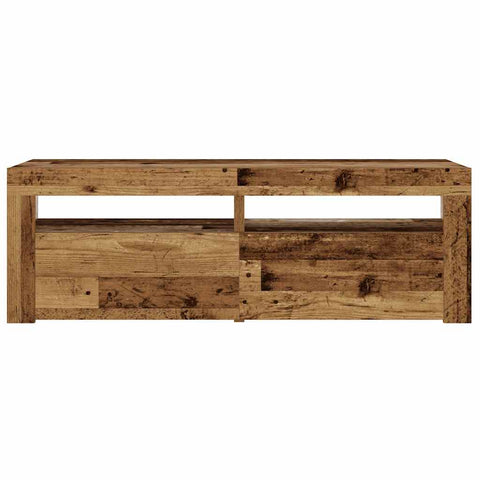 vidaXL Bedside Cabinets 2 pcs with LEDs Old Wood 60x35x40 cm