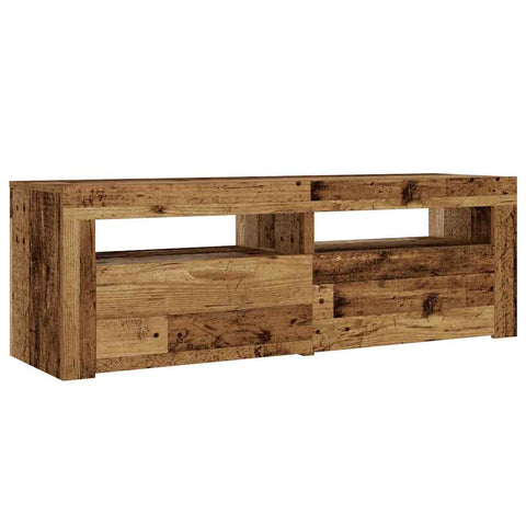 vidaXL Bedside Cabinets 2 pcs with LEDs Old Wood 60x35x40 cm