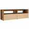 vidaXL Bedside Cabinets 2 pcs with LEDs Old Wood 60x35x40 cm