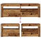 vidaXL Bedside Cabinets 2 pcs with LEDs Old Wood 60x35x40 cm