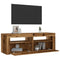 vidaXL Bedside Cabinets 2 pcs with LEDs Old Wood 60x35x40 cm