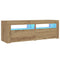 vidaXL Bedside Cabinets 2 pcs with LEDs Artisan Oak 60x35x40 cm