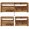 vidaXL Bedside Cabinets 2 pcs with LEDs Artisan Oak 60x35x40 cm