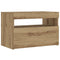 vidaXL Bedside Cabinet with LED Lights Artisan Oak 60x35x40 cm Engineered Wood