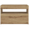 vidaXL Bedside Cabinet with LED Lights Artisan Oak 60x35x40 cm Engineered Wood