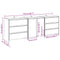 vidaXL 3 Piece Sideboard Old Wood Engineered Wood