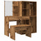 vidaXL Dressing Table Set with LED Old Wood Engineered Wood