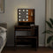 vidaXL Dressing Table Set with LED Old Wood Engineered Wood