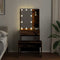 vidaXL Dressing Table Set with LED Old Wood Engineered Wood
