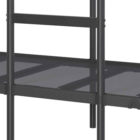 vidaXL Bunk Bed without Mattress Black 80x200 cm Steel