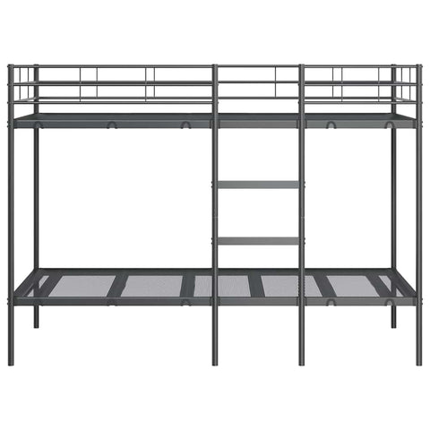 vidaXL Bunk Bed without Mattress Black 90x190 cm Single Steel