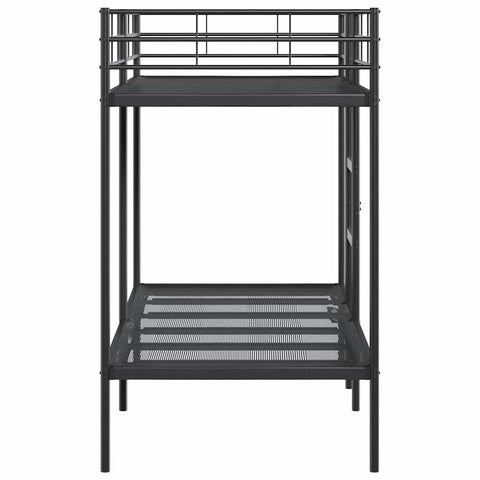 vidaXL Bunk Bed without Mattress Black 90x190 cm Single Steel