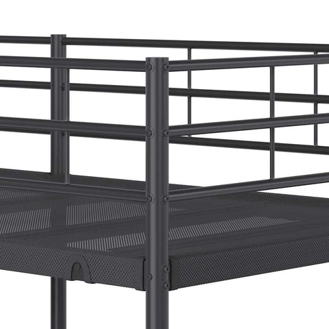 vidaXL Bunk Bed without Mattress Black 90x190 cm Single Steel