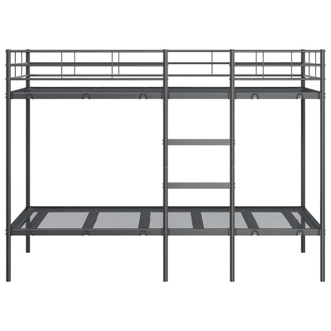 vidaXL Bunk Bed without Mattress Black 90x200 cm Steel