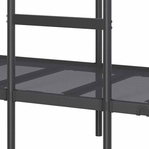 vidaXL Bunk Bed without Mattress Black 90x200 cm Steel
