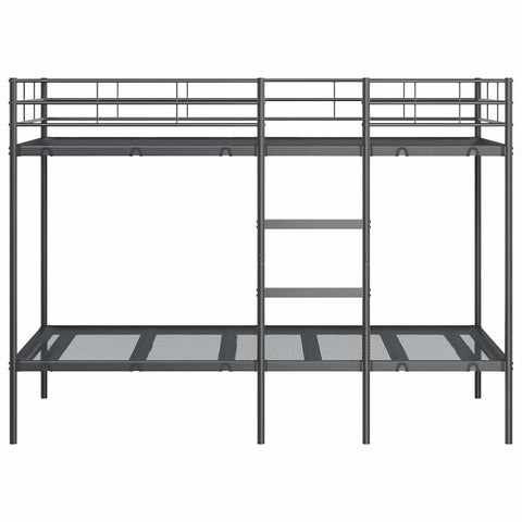 vidaXL Bunk Bed without Mattress Black 100x190 cm Steel