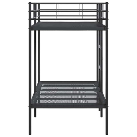 vidaXL Bunk Bed without Mattress Black 100x190 cm Steel