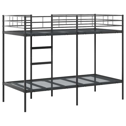 vidaXL Bunk Bed without Mattress Black 100x190 cm Steel