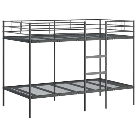 vidaXL Bunk Bed without Mattress Black 100x200 cm Steel