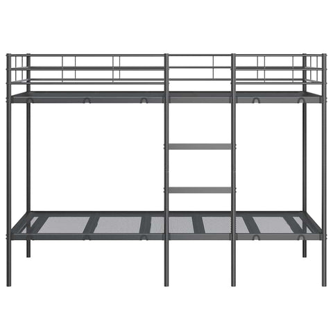 vidaXL Bunk Bed without Mattress Black 100x200 cm Steel