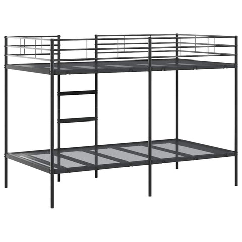 vidaXL Bunk Bed without Mattress Black 100x200 cm Steel