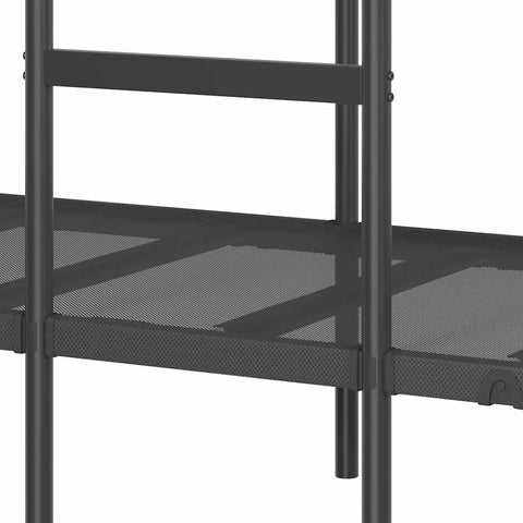 vidaXL Bunk Bed without Mattress Black 100x200 cm Steel
