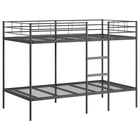 vidaXL Bunk Bed without Mattress Black 107x203 cm Steel