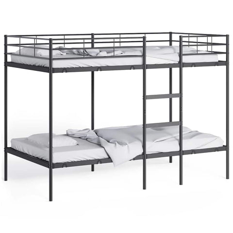 vidaXL Bunk Bed without Mattress Black 107x203 cm Steel