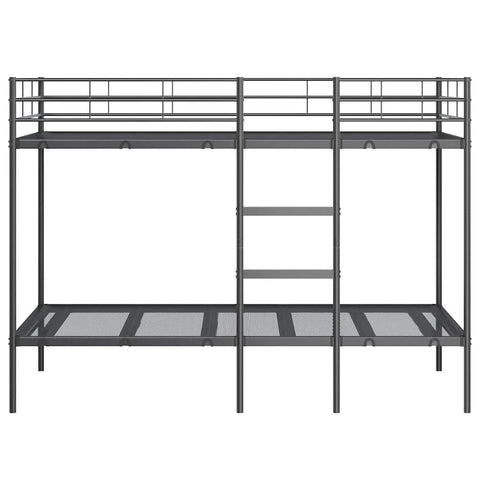 vidaXL Bunk Bed without Mattress Black 107x203 cm Steel