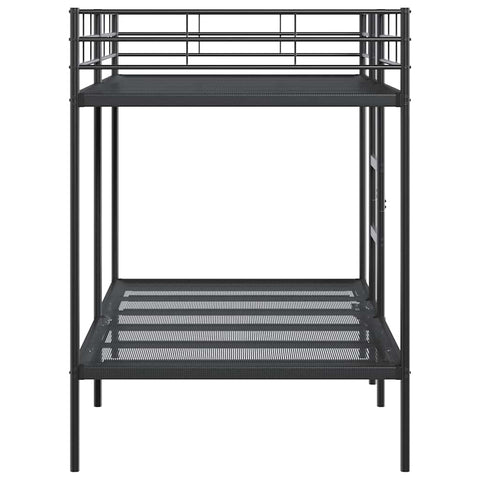 vidaXL Bunk Bed without Mattress Black 107x203 cm Steel