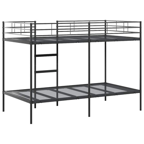 vidaXL Bunk Bed without Mattress Black 107x203 cm Steel
