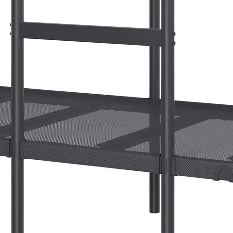 vidaXL Bunk Bed without Mattress Black 107x203 cm Steel